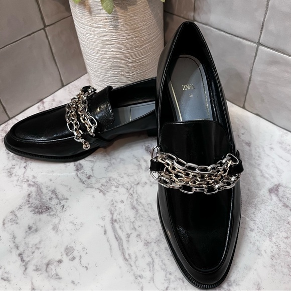 Black Chain Loafers - Picture 10 of 13